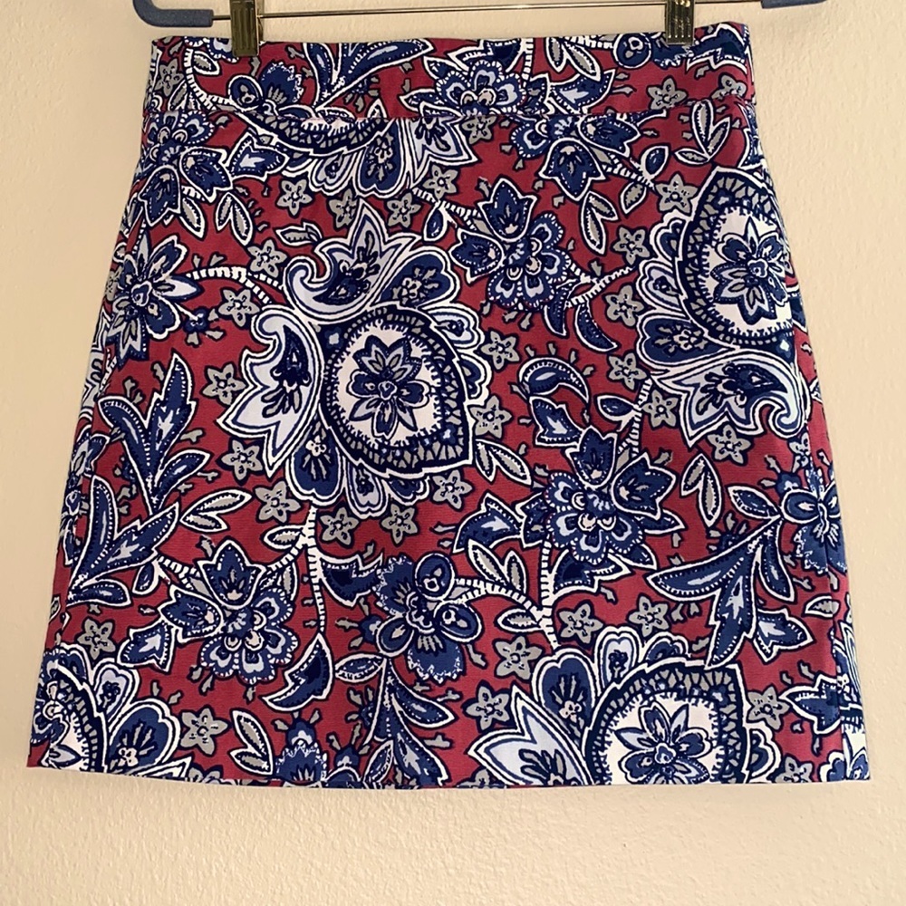 Loft Floral Paisley Skirt Size 2
